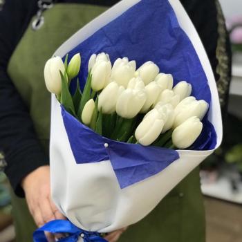 Белые тюльпаны 23 шт. артикул   328119