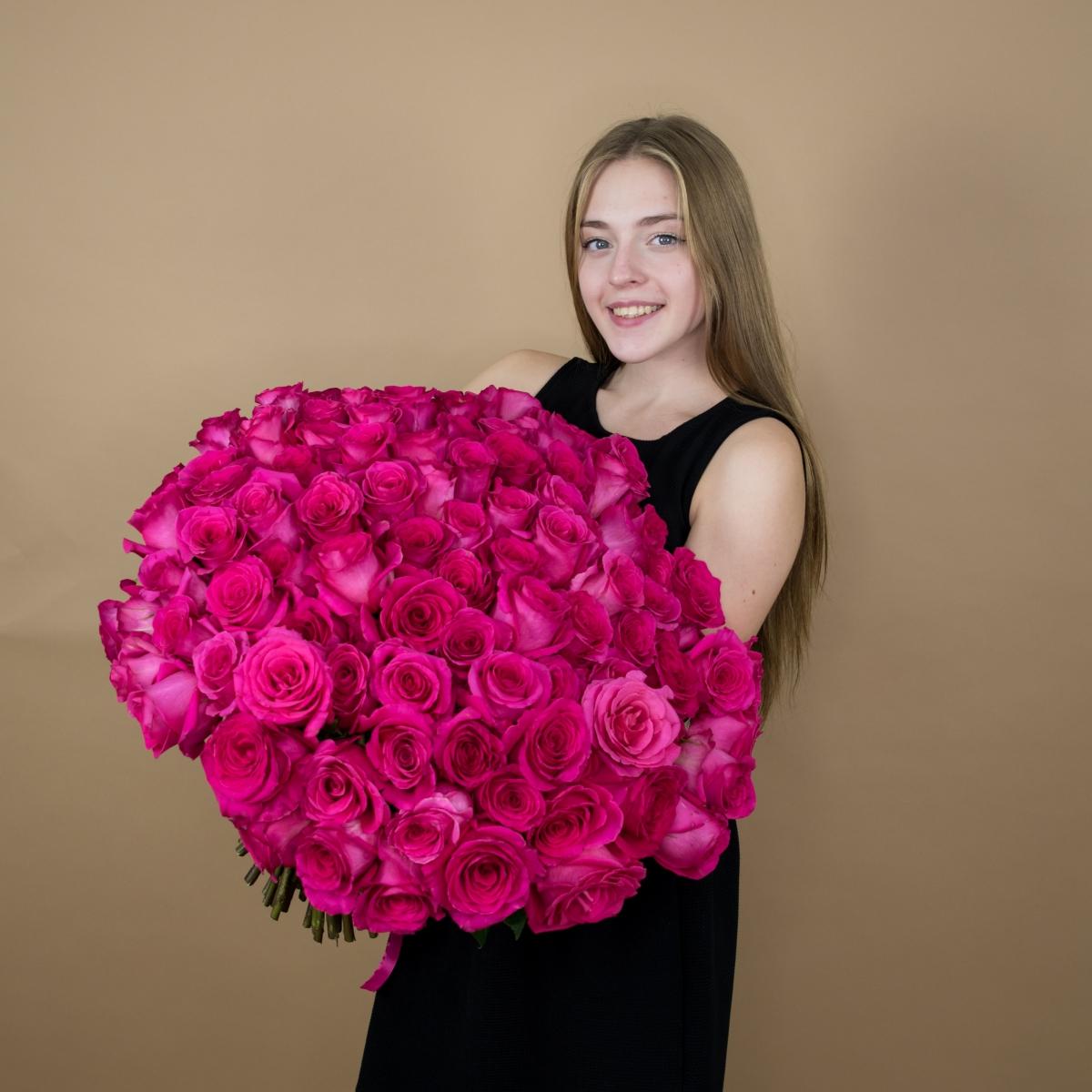 Букеты из розовых роз 40 см (Эквадор) артикул букета  88346